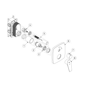 Pièce apparente pour boîtier encastré Rapid-box 2 voies Chrome - TRES 21728110 