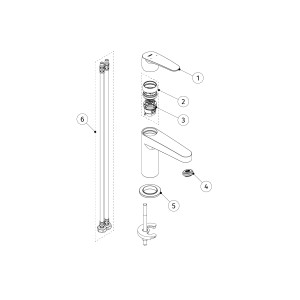 Mitigeur pour lavabo Chromé - TRES 22010301 