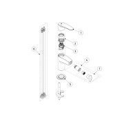 Mitigeur pour bidet Chromé - TRES 22012001 