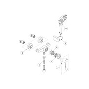 Mitigeur mural pour douche Chromé - TRES 22016701 