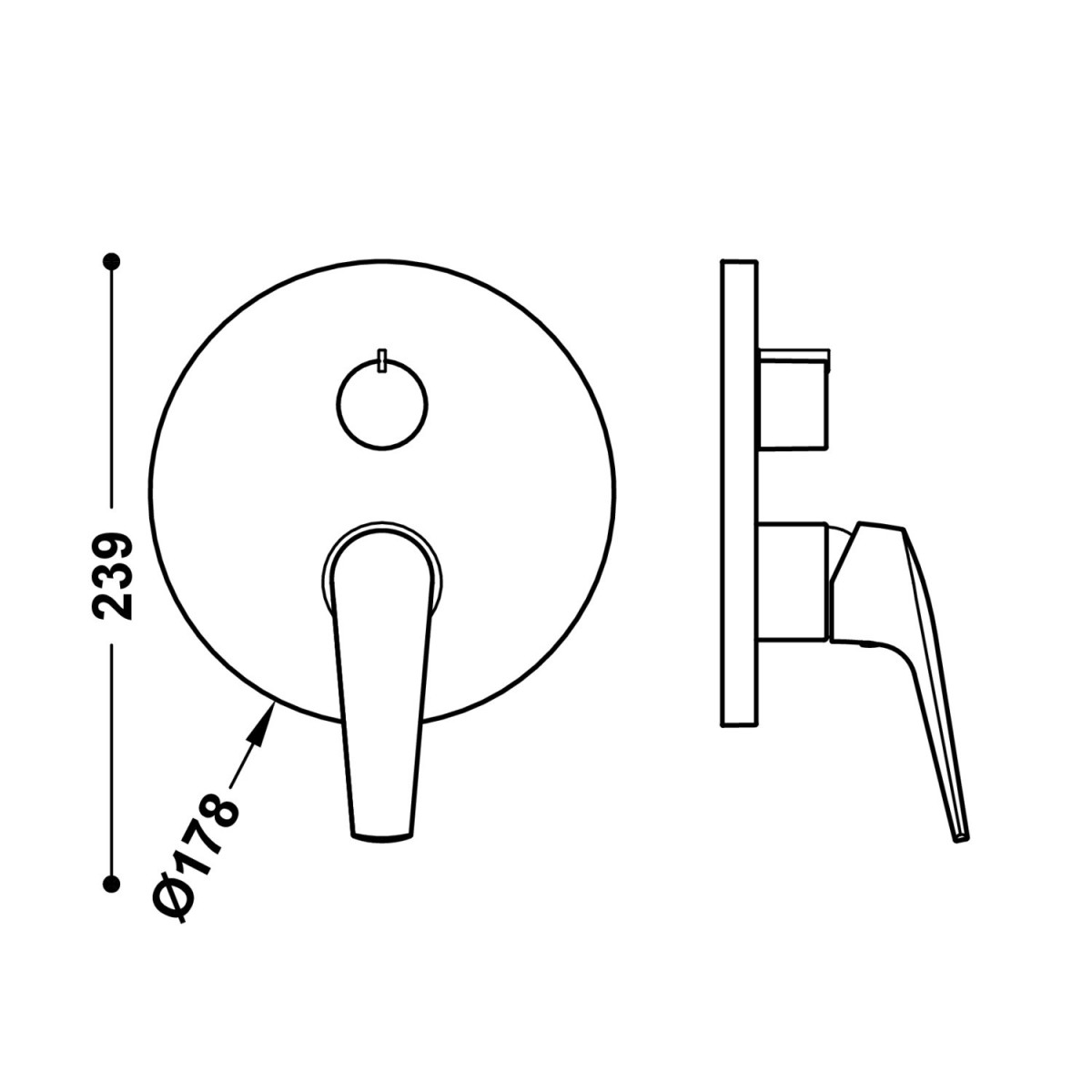 Mitigeur douche pour boîtier encastré Rapid‑box 3 voies Chromé - TRES 28127310 