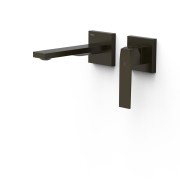 Mitigeur lavabo encastré bec 180 mm Noir Bronze - TRES 20230021KMB 