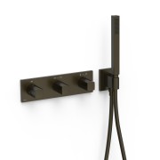 Mitigeur thermostatique douche encastré à 4 voies B‑system Noir Bronze - TRES 30725401KMB 