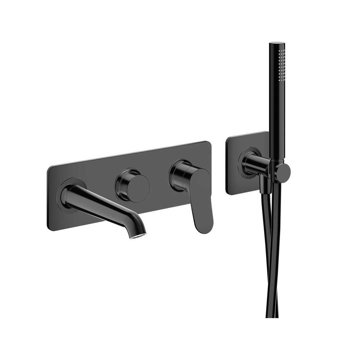 Façade encastrée bain douche 2 sorties Infinity Black PVD - CRISTINA ONDYNA BT10255P 