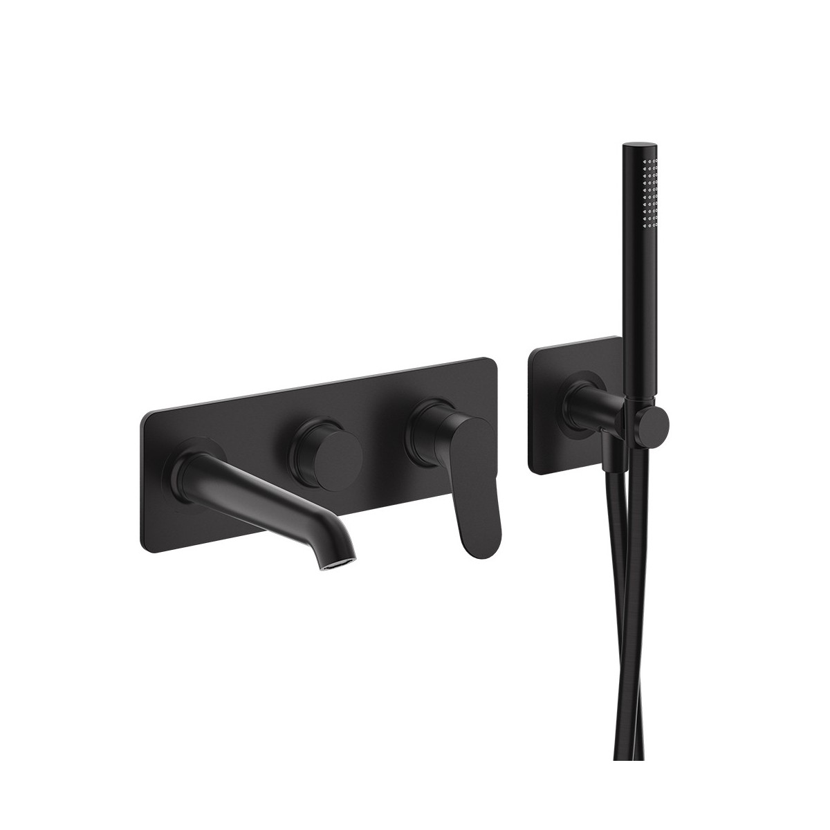 Façade encastrée bain douche 2 sorties Imperial Black - CRISTINA ONDYNA BT10276 