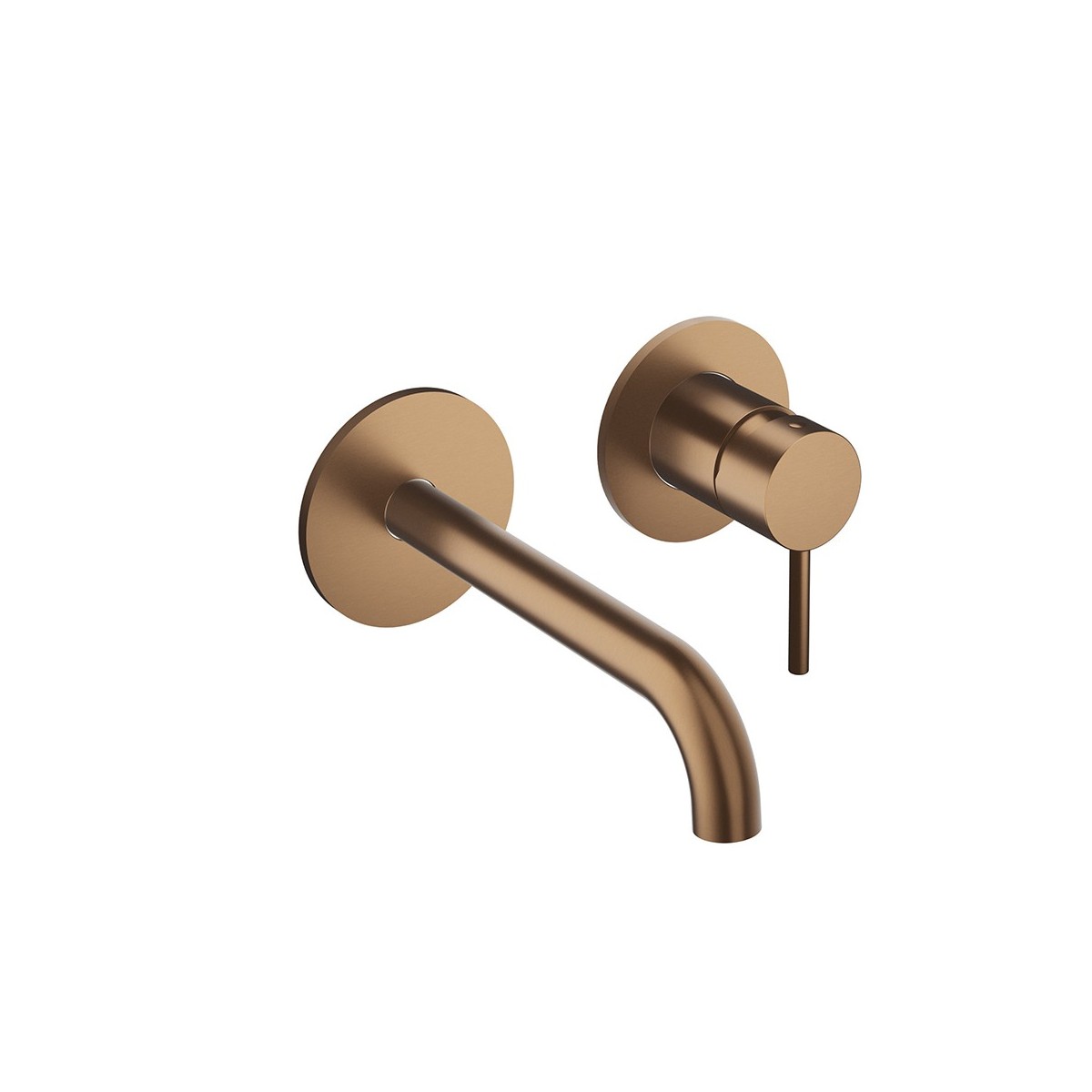 Mitigeur mural Lavabo Phi avec rosaces bec 185 mm Or Rose Brossé PVD - CRISTINA ONDYNA PH25734P 