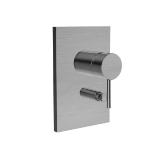 Façade de douche mitigeur avec inverseur Phi Metal Brossé - CRISTINA ONDYNA PH68977 