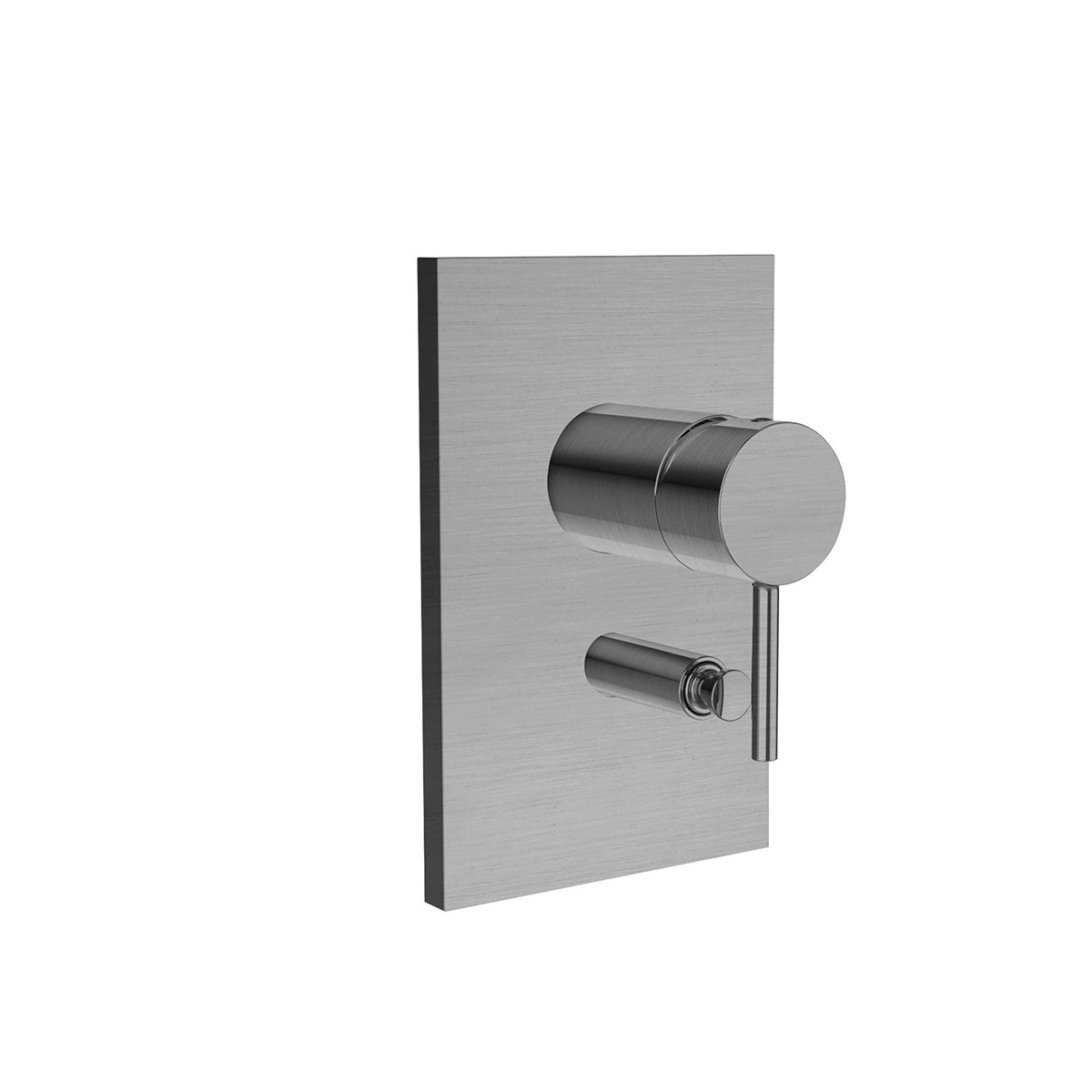 Façade de douche mitigeur avec inverseur Phi Metal Brossé - CRISTINA ONDYNA PH68977 