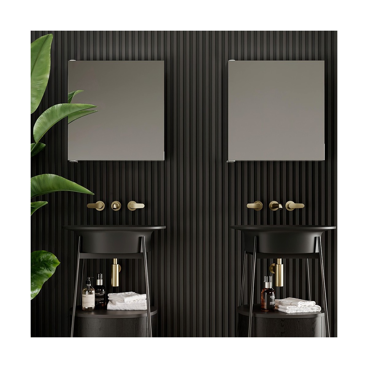 Mélangeur Lavabo Botte small 3 trous + vidage sans mecanisme Or Brossé PVD - CRISTINA ONDYNA BT24296P 