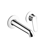 Façade Mitigeur Lavabo Botte 2 trous bec 18 cm Chromé - CRISTINA ONDYNA BT25751 