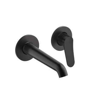 Mitigeur mural Lavabo Botte 2 trous bec 18 cm Imperial Black - CRISTINA ONDYNA BT25776 