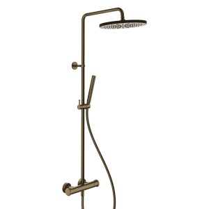 Colonne de douche thermostatique corps froid Vieux Bronze Mat - CRISTINA ONDYNA FA44893 