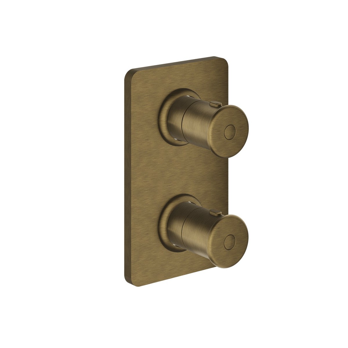 Façade externe douche Faro laiton thermostatique 2 sorties Vieux Bronze Mat - CRISTINA ONDYNA FA75293 