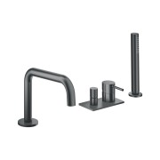 Mitigeur bain-douche 4 trous sur gorge Phi Metal Brossé - CRISTINA ONDYNA PH18177 