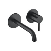 Mitigeur mural Lavabo Phi avec rosaces bec 225 mm Imperial Black - CRISTINA ONDYNA PH25976 