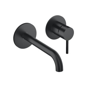 Mitigeur mural Lavabo Phi avec rosaces bec 225 mm Imperial Black - CRISTINA ONDYNA PH25976 