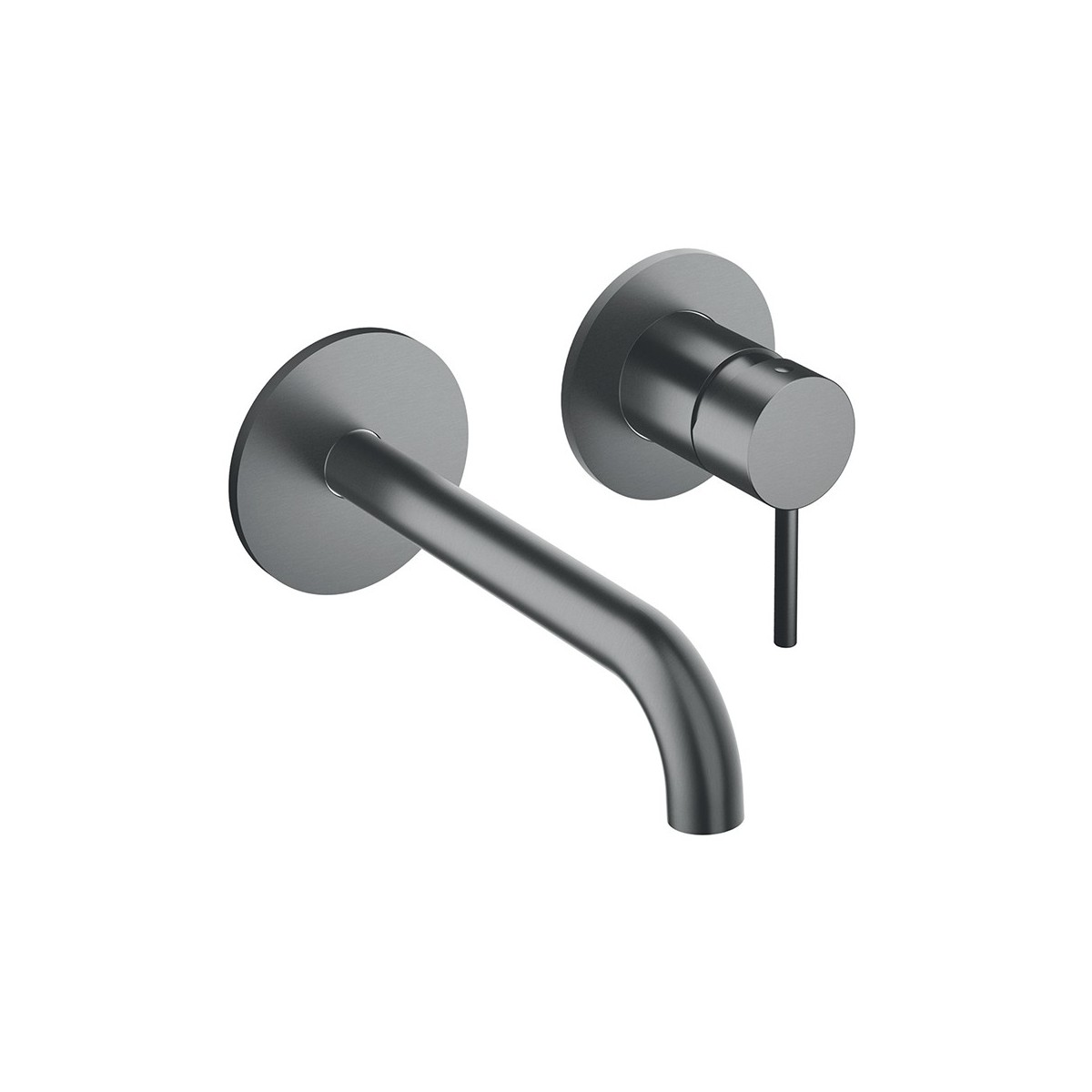 Mitigeur mural Lavabo Phi avec rosaces bec 225 mm Metal Brossé - CRISTINA ONDYNA PH25977 