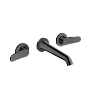 Mélangeur Lavabo Botte small 3 trous + vidage sans mecanisme Infinity Black PVD - CRISTINA ONDYNA BT24255P 