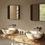 Façade Mitigeur Lavabo Botte 2 trous bec 18 cm Chromé - CRISTINA ONDYNA BT25751 