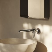 Façade Mitigeur Lavabo Botte 2 trous bec 18 cm Chromé - CRISTINA ONDYNA BT25751 