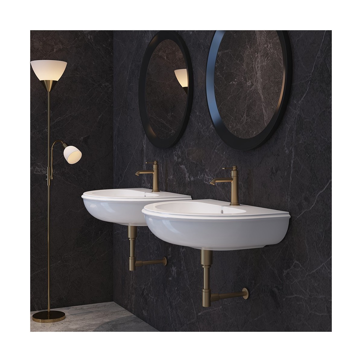 Vasque suspendue charme 70*51*h19 monotrou - CRISTINA ONDYNA CHA7051 