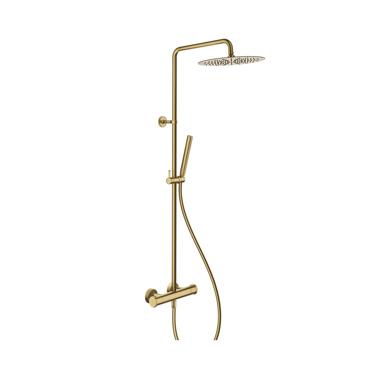 Colonne de douche thermostatique corps froid Or Brossé - CRISTINA ONDYNA FA44896P 