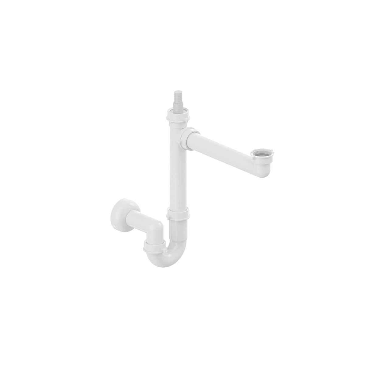 Siphon pp evier un bac raccord lave vaiselle - CRISTINA ONDYNA OM9911 