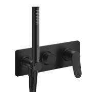 Façade externe douche murale 2 sorties Imperial Black - CRISTINA ONDYNA BT60276 