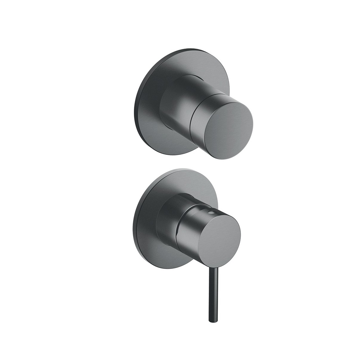 Mitigeur douche Phi 2 sorties installation verticale Metal Brossé - CRISTINA ONDYNA PH66277 