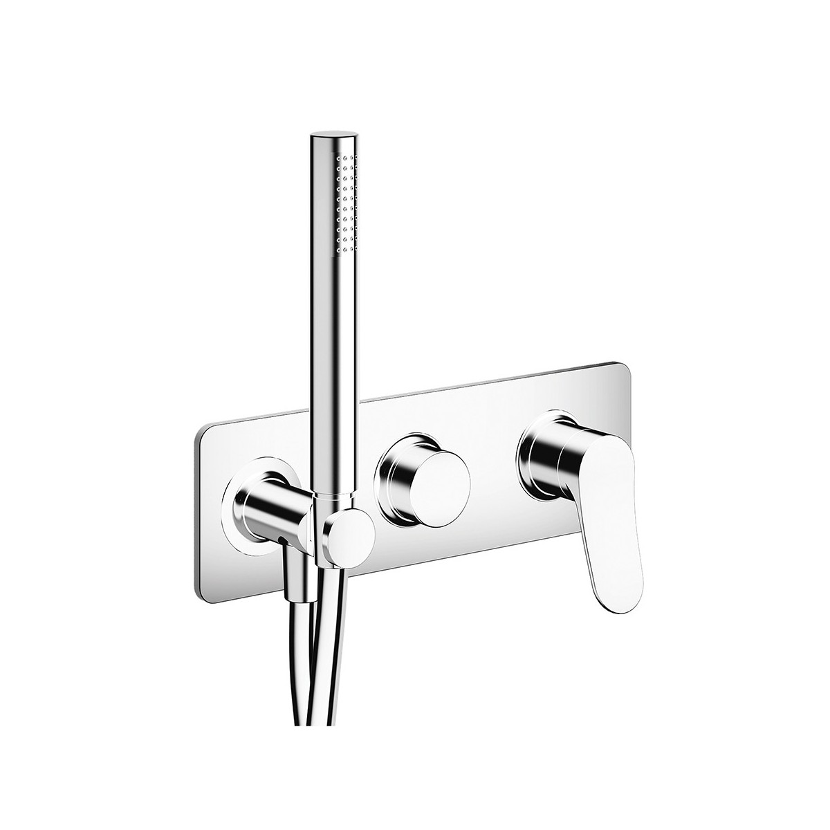 Façade mitigeur externe douche murale 2 sorties Chromé - CRISTINA ONDYNA BT60251 