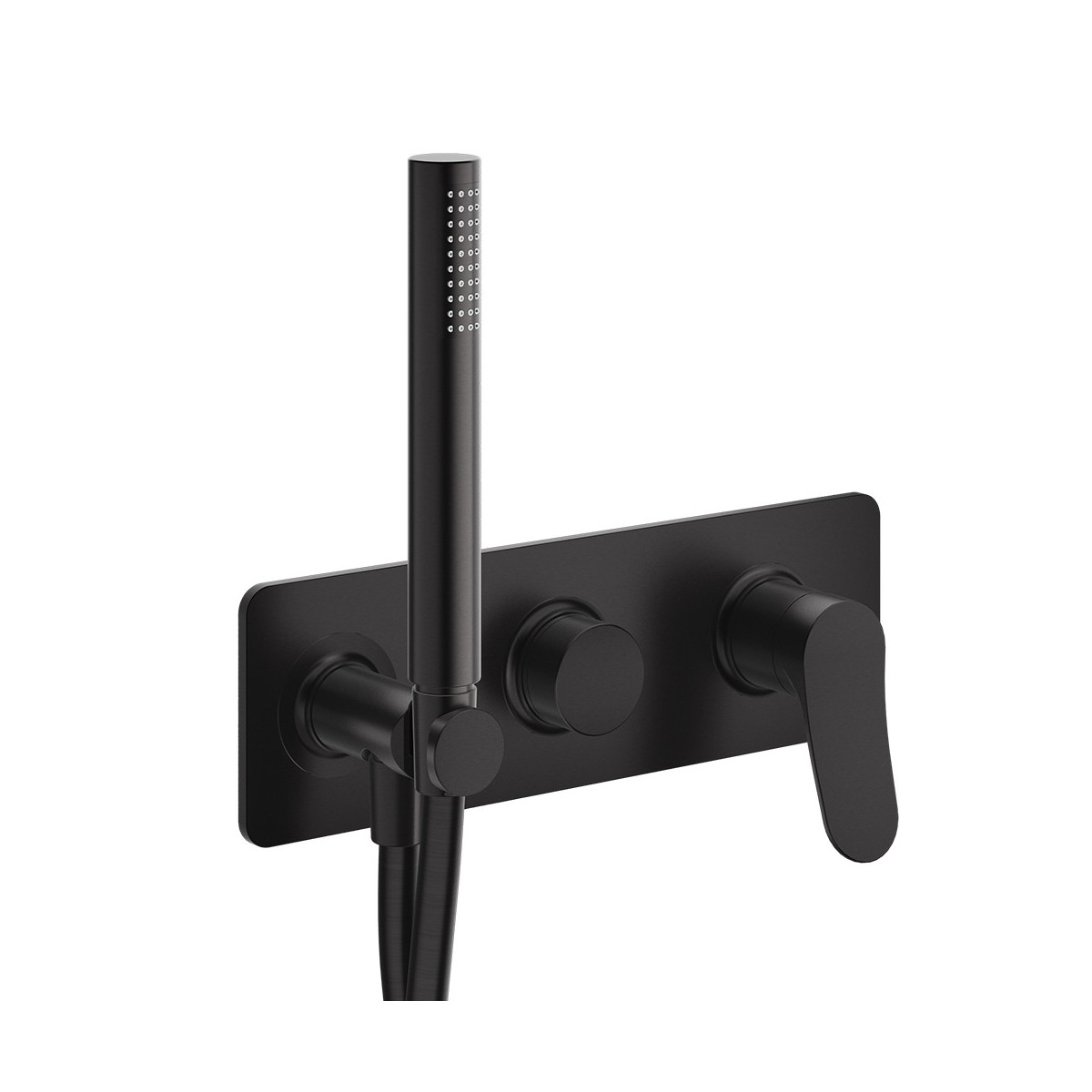 Façade externe douche murale 2 sorties Imperial Black - CRISTINA ONDYNA BT60276 