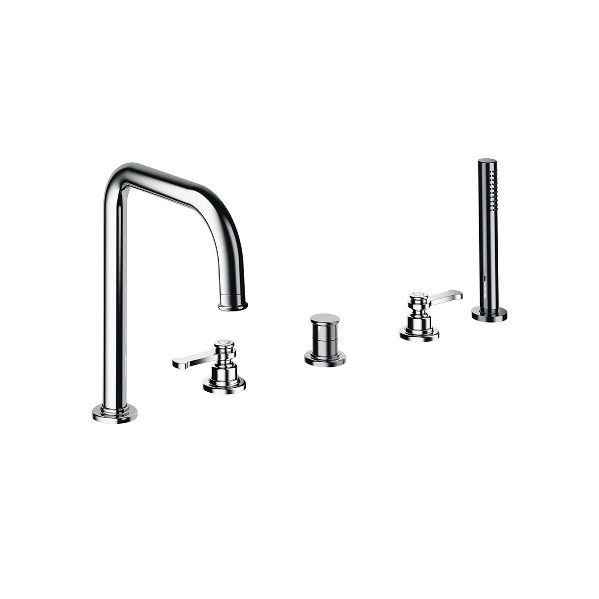 Bain/douche mitigeur 2 trous sur gorge Chromé - CRISTINA ONDYNA FA12151 