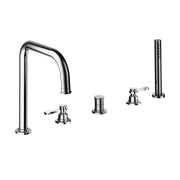 Bain/douche mitigeur 2 trous sur gorge Chromé - CRISTINA ONDYNA FA12151 