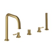 Bain/douche mitigeur 2 trous sur gorge Or Brossé - CRISTINA ONDYNA FA12196P 