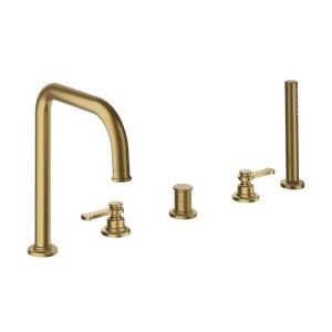 Bain/douche mitigeur 2 trous sur gorge Or Brossé - CRISTINA ONDYNA FA12196P 