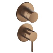 Mitigeur douche Phi 2 sorties installation verticale Or Rose Brossé PVD - CRISTINA ONDYNA PH66234P 