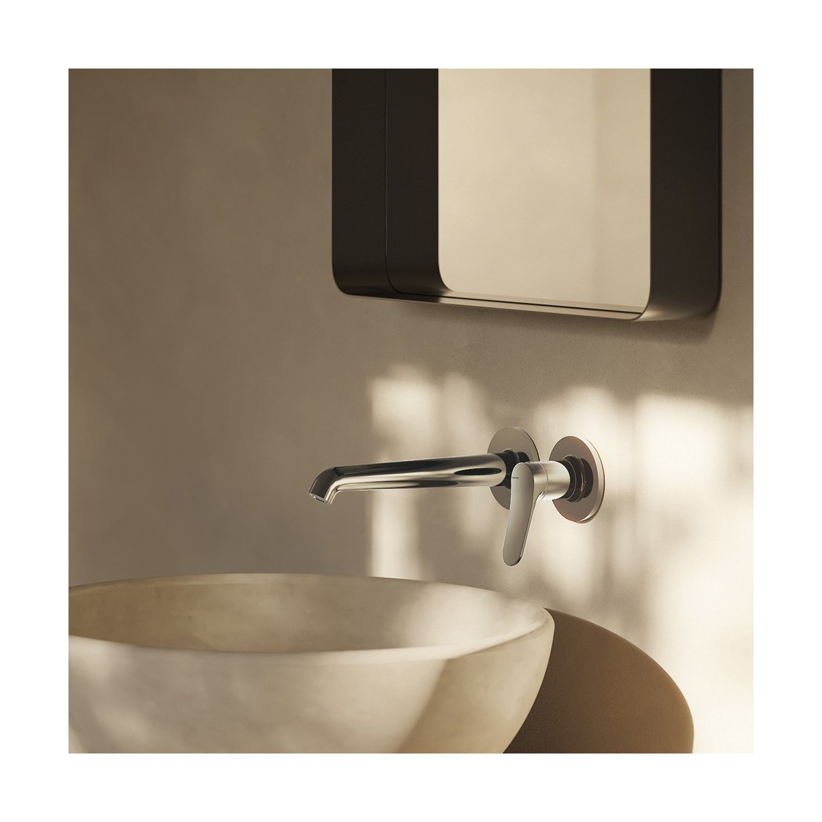 Façade Mitigeur Lavabo Botte 2 trous bec 225 mm Chromé - CRISTINA ONDYNA BT25951 