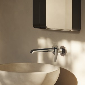 Façade Mitigeur Lavabo Botte 2 trous bec 225 mm Chromé - CRISTINA ONDYNA BT25951 