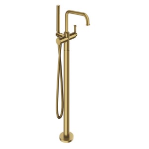 Bain douche mitigeur monocolonne sur pied sans mecanisme Or Brossé - CRISTINA ONDYNA FA18996P 