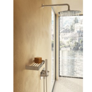 Façade douche/bain douche mitigeur 2 sorties Chromé - CRISTINA ONDYNA FA60251 