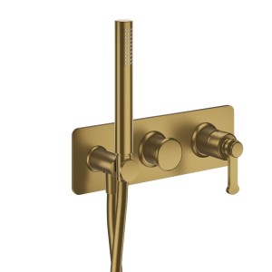 Mitigeur de douche mural Faro Or Brossé - CRISTINA ONDYNA FA60296P 