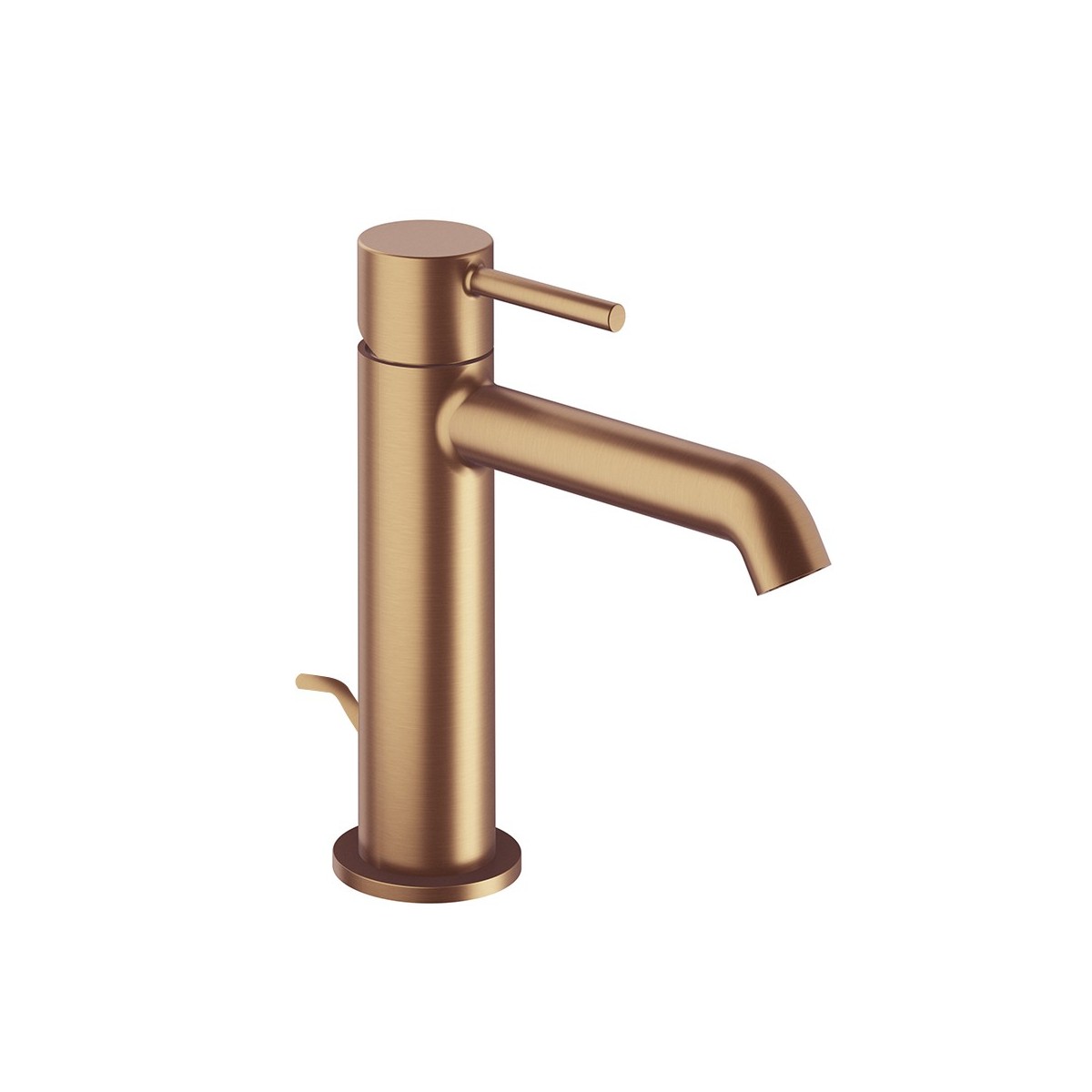 Mitigeur Lavabo avec vidage tirette laiton Phi Or Rose Brossé PVD - CRISTINA ONDYNA PH22134P 