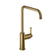 Mitigeur cuisine monotrou sur plan bec 225 Faro Or Brossé PVD - CRISTINA ONDYNA FA52696P 