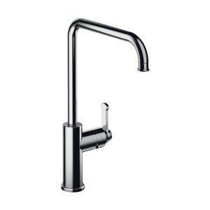 Mitigeur cuisine monotrou sur plan bec 225 haut 288 poigne droite Faro Chromé - CRISTINA ONDYNA FA52651 