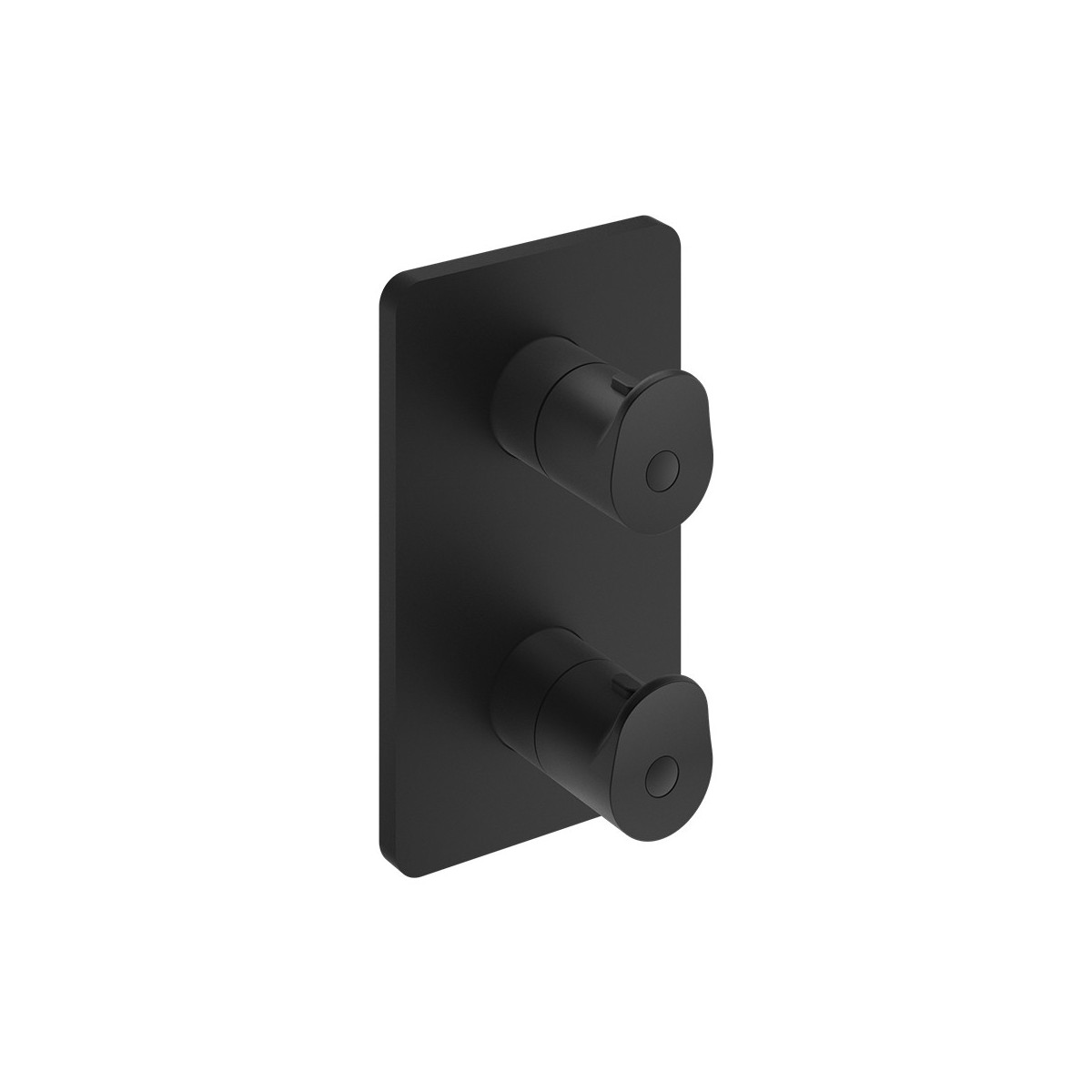 Façade thermostatique externe Botte laiton 2 sorties blackmat - CRISTINA ONDYNA BT75213 