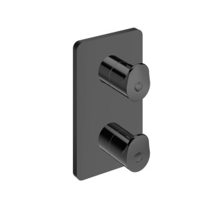 Façade externe Botte laiton 2 sorties Infinity Black PVD - CRISTINA ONDYNA BT75255P 