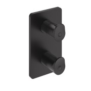 Façade externe Botte laiton 2 sorties Imperial Black - CRISTINA ONDYNA BT75276 