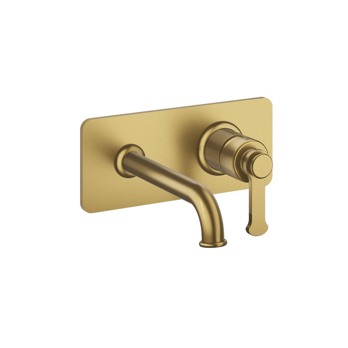 Mitigeur lavabo encastré avec plaque bec de 225 mm Or Brossé - CRISTINA ONDYNA FA25896P 