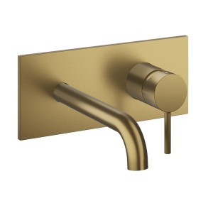 Façade mitigeur lavabo bec 225 mm Phi Or Brossé - CRISTINA ONDYNA PH25896P 