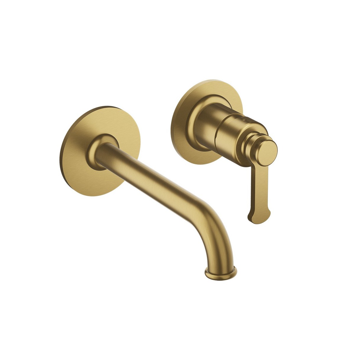 Mitigeur lavabo encastré avec rosaces bec de 225 mm Or Brossé - CRISTINA ONDYNA FA25996P 